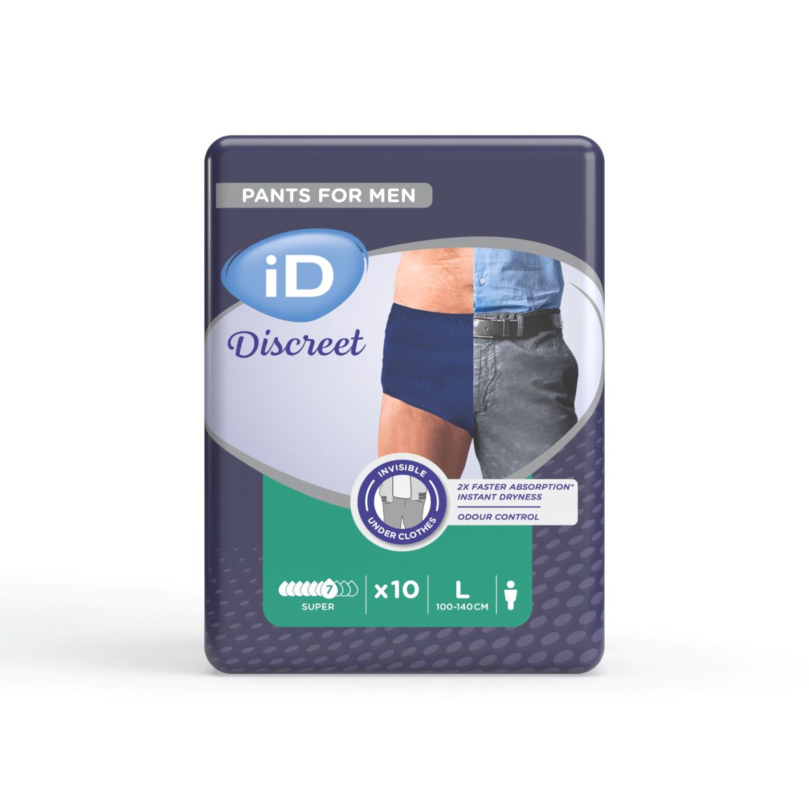 iD Discreet Pants L Men Super Btl 10 Stk