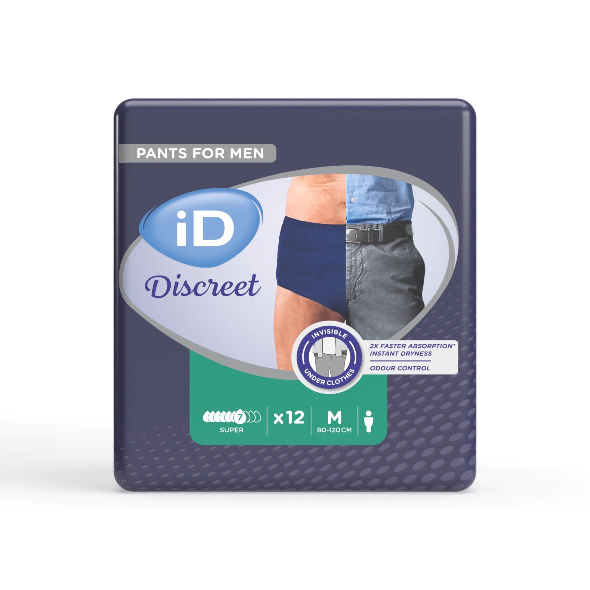 iD Discreet Pants M Men Super Btl 12 Stk