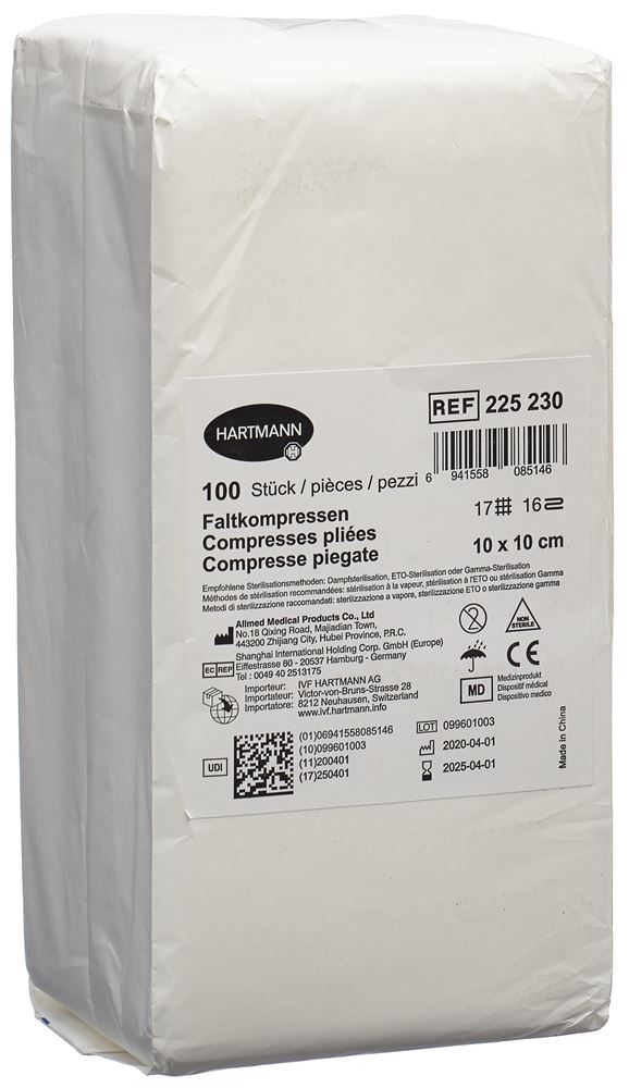 IVF Faltkompresse Typ 17 10x10cm 16 fach 100 Stk