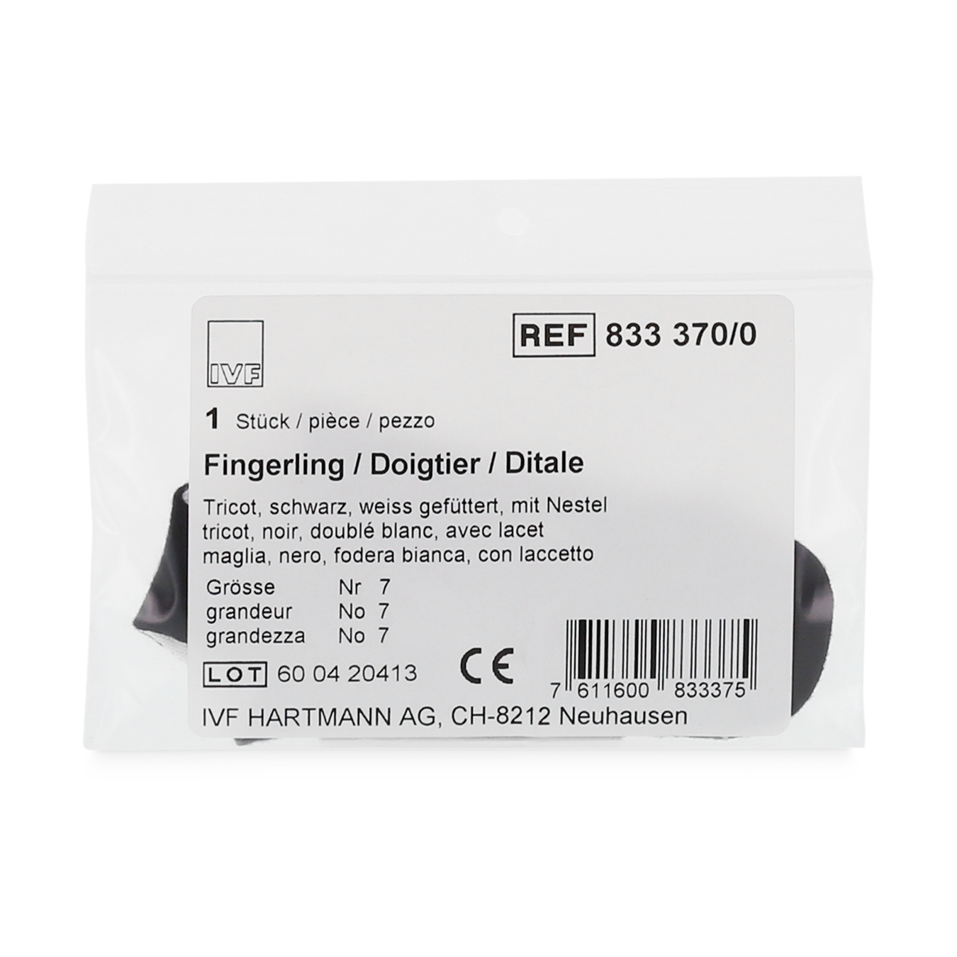 IVF Fingerling Tricot Gr3 schwarz