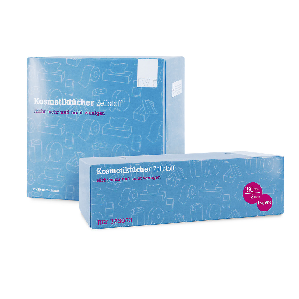 IVF Kosmetiktücher Zellstoff 2 lagig 150 Stk