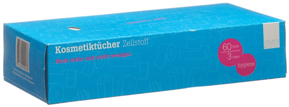 IVF Kosmetiktücher Zellstoff 3-lagig 60 Stk