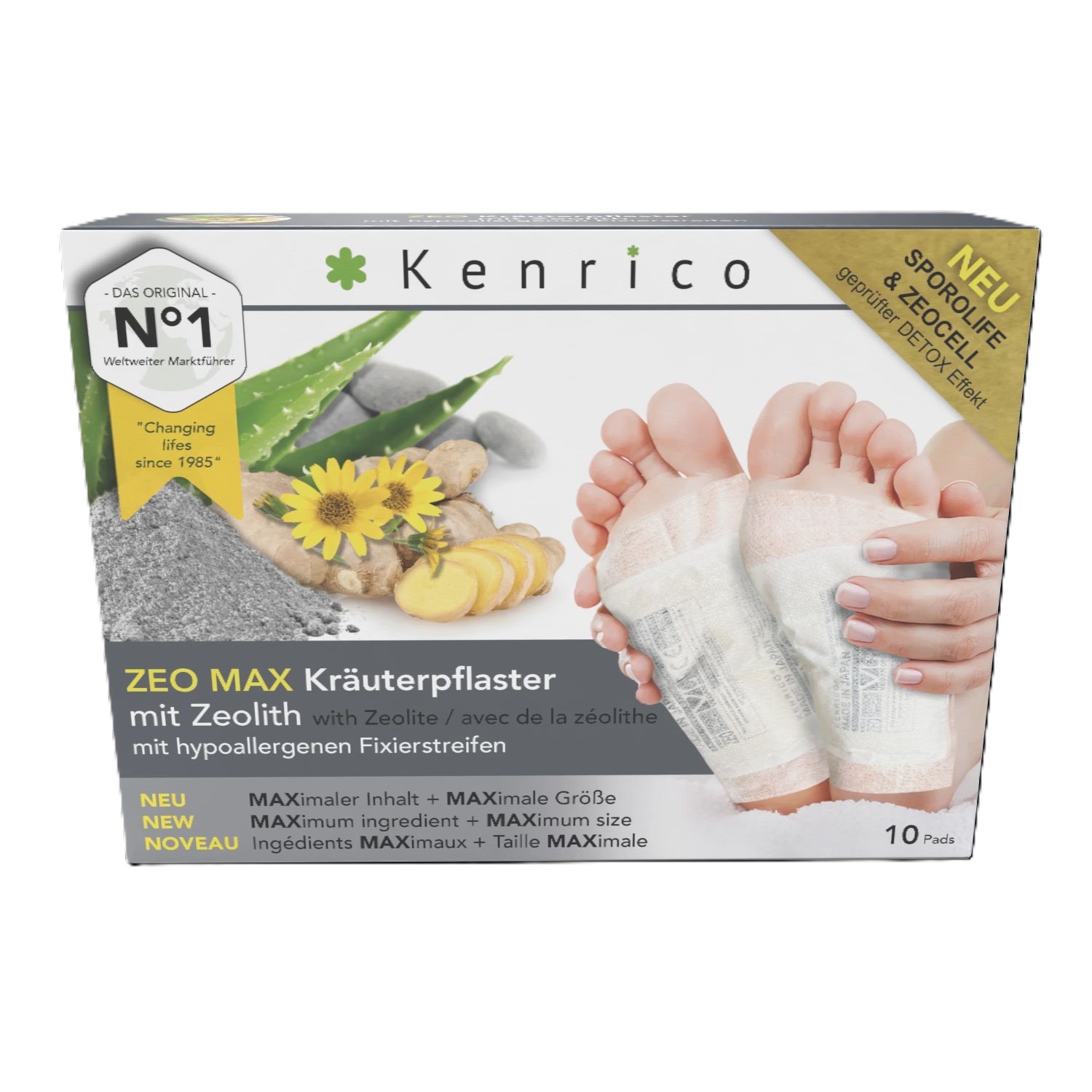 Kenrico ZEO MAX Kräuterpflaster mit Zeolith 10 Stk