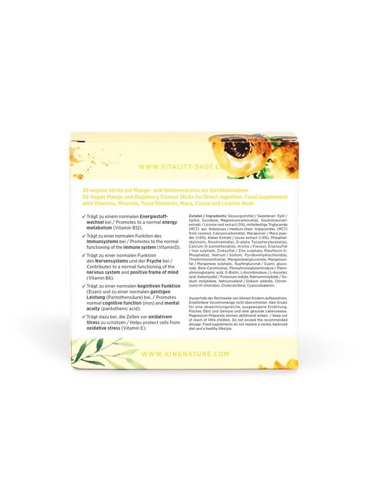 kingnature Vitality Shot Plv Stick 30 Stk