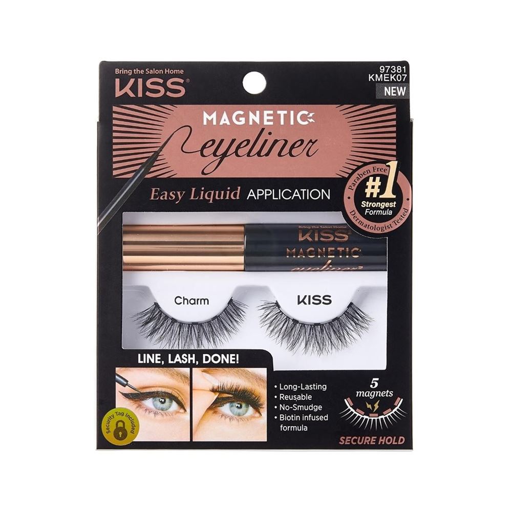 Kiss Magnetic Eyeliner & Lash Kit Charm