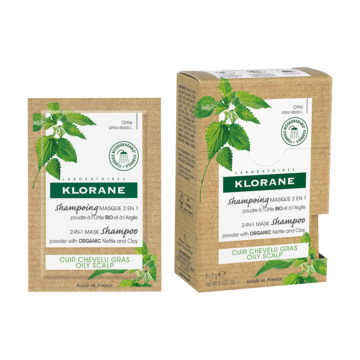 Klorane Maske Shampoo Brennnessel Bio 8 x 3 g