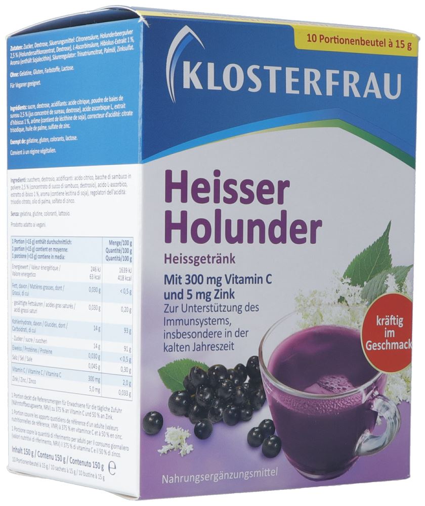 Klosterfrau Heissgetränk Heisser Holunder 10 Btl 15 g