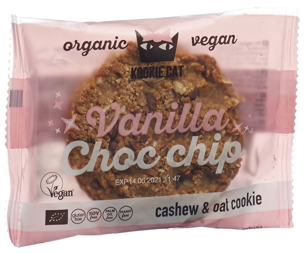 Kookie Cat Vanilla Choc Chip Cookie 50 g