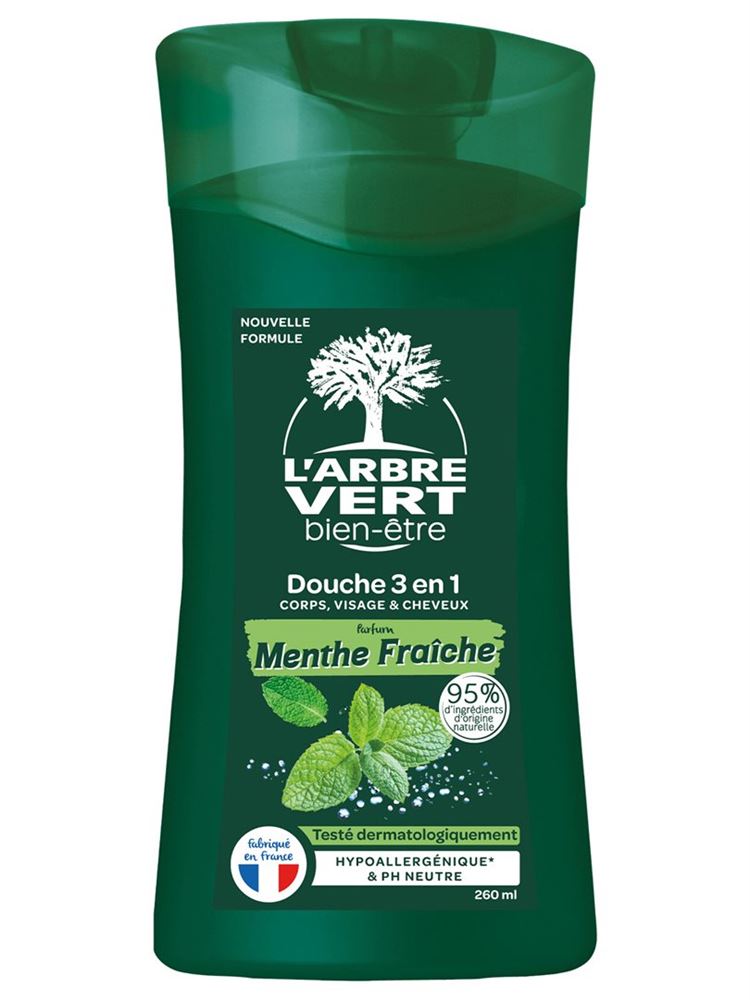 L’arbre Vert Duschcreme 3in1 Mann Minze Fl 260 ml