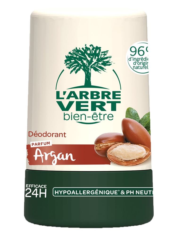 L’arbre Vert Öko Deodorant Roll-on Argan & Hamamelis französisch 50 ml