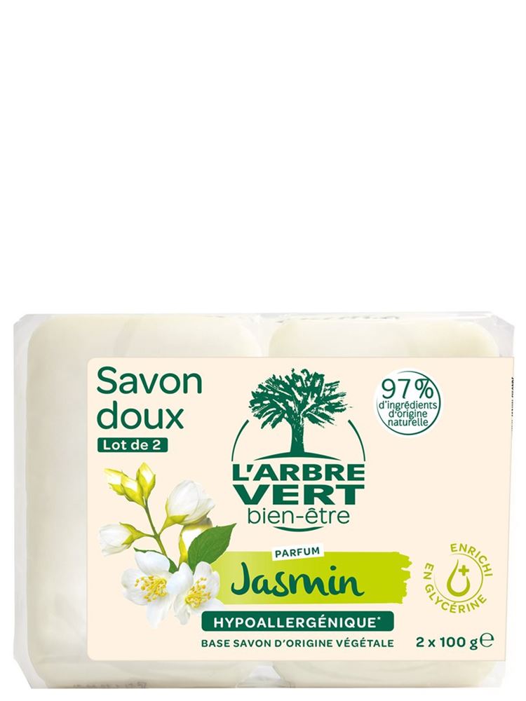 L’arbre Vert Öko Seife Bio Jasmin Französisch 2 x 100 g