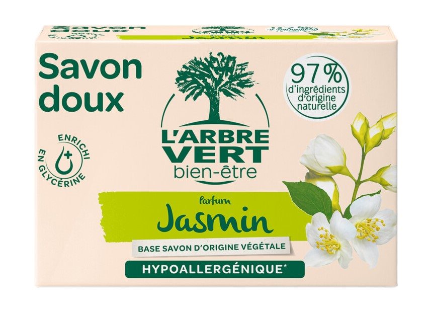 L'arbre Vert ökologische Handseife mit Jasminduft 90 g