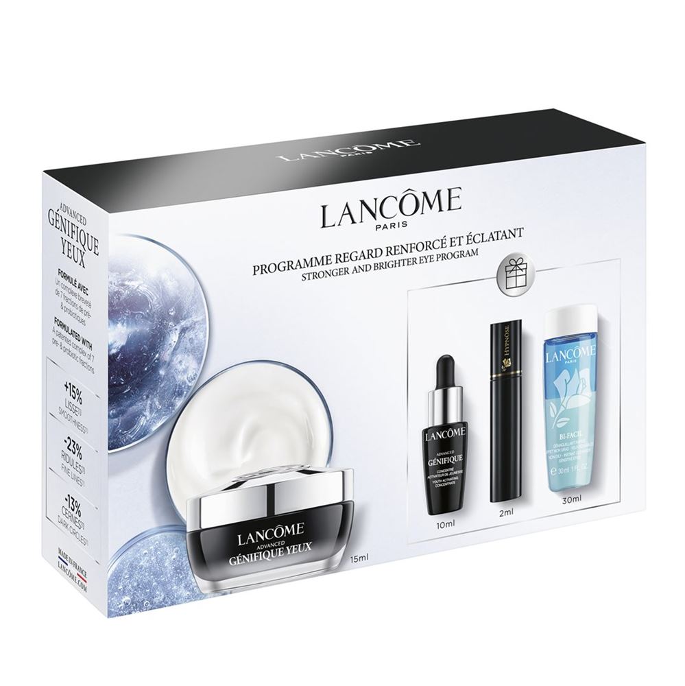 Lancôme Genifique Eye Cream Set 2023 Genifique New Eye Cream Genifique Serum Mini-Mascara Bi-Facil