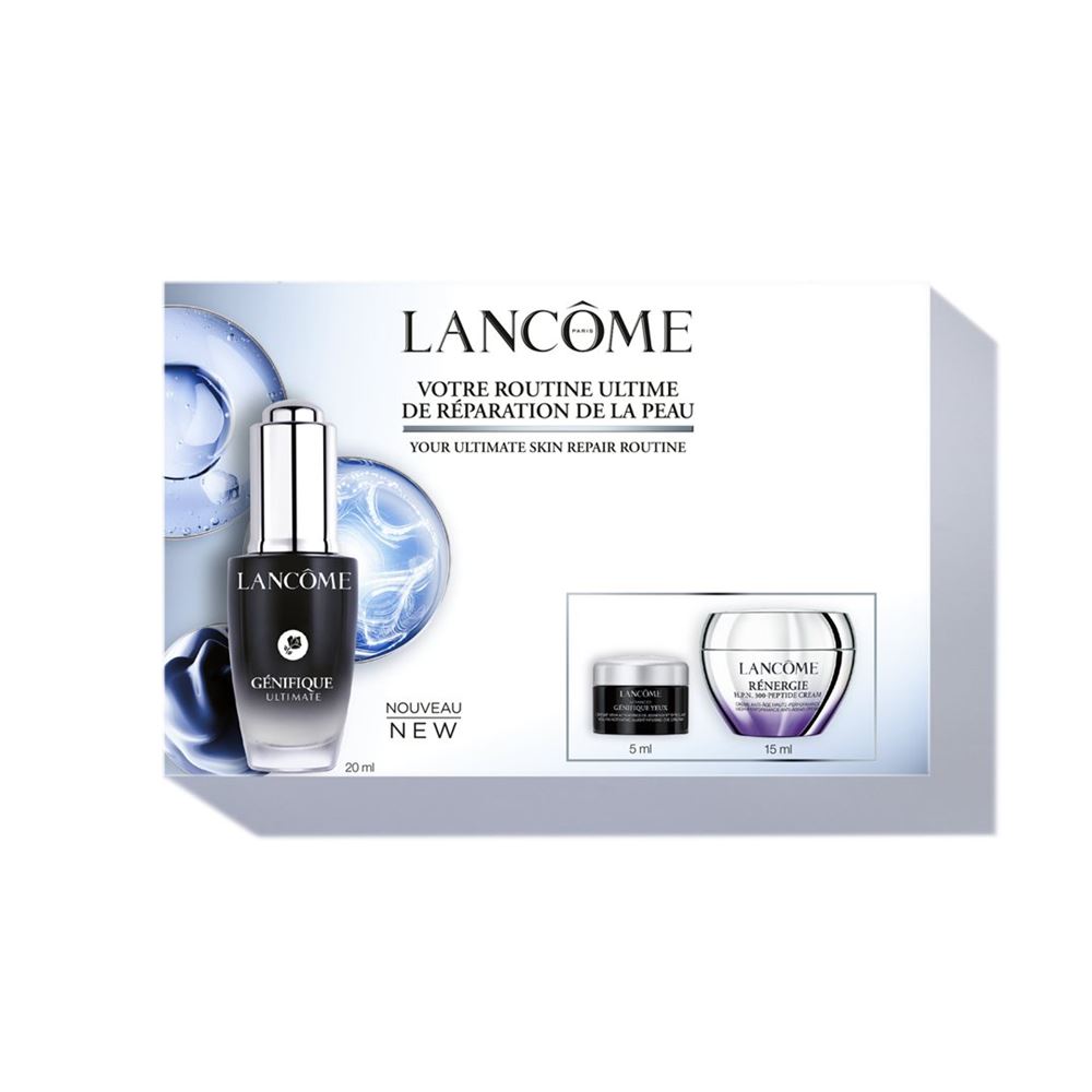 Lancôme Génifique Starter Kit Set Génifique Ultimate Serum 20ml + Genifique New Eye Cream 5ml + Rénergie New Cream 15ml