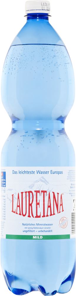 Lauretana Mineralwasser mit Kohlensäure 6 Petfl 1.5 lt
