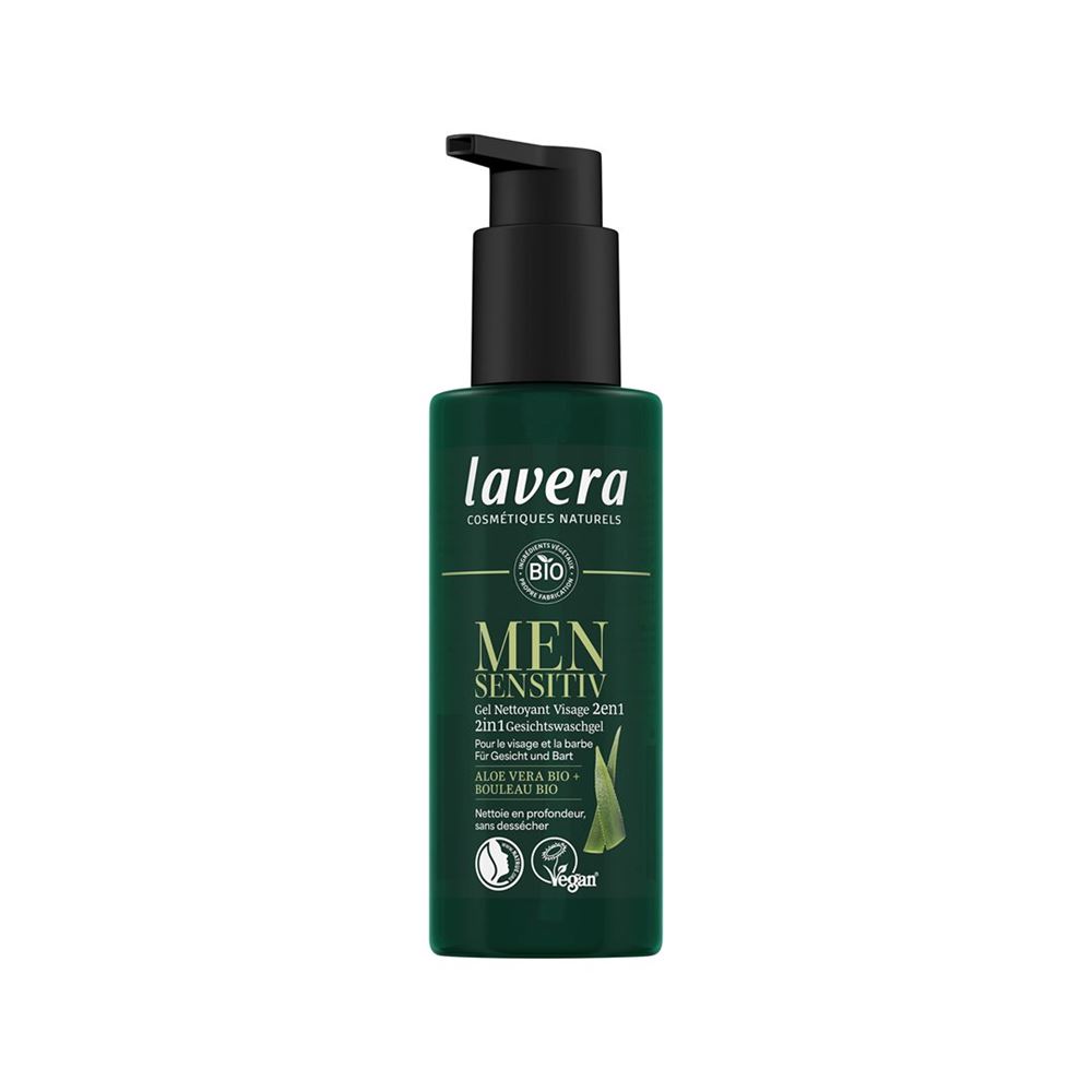 Lavera Men Sensitiv 2in1 Gesichtswaschgel Disp 150 ml
