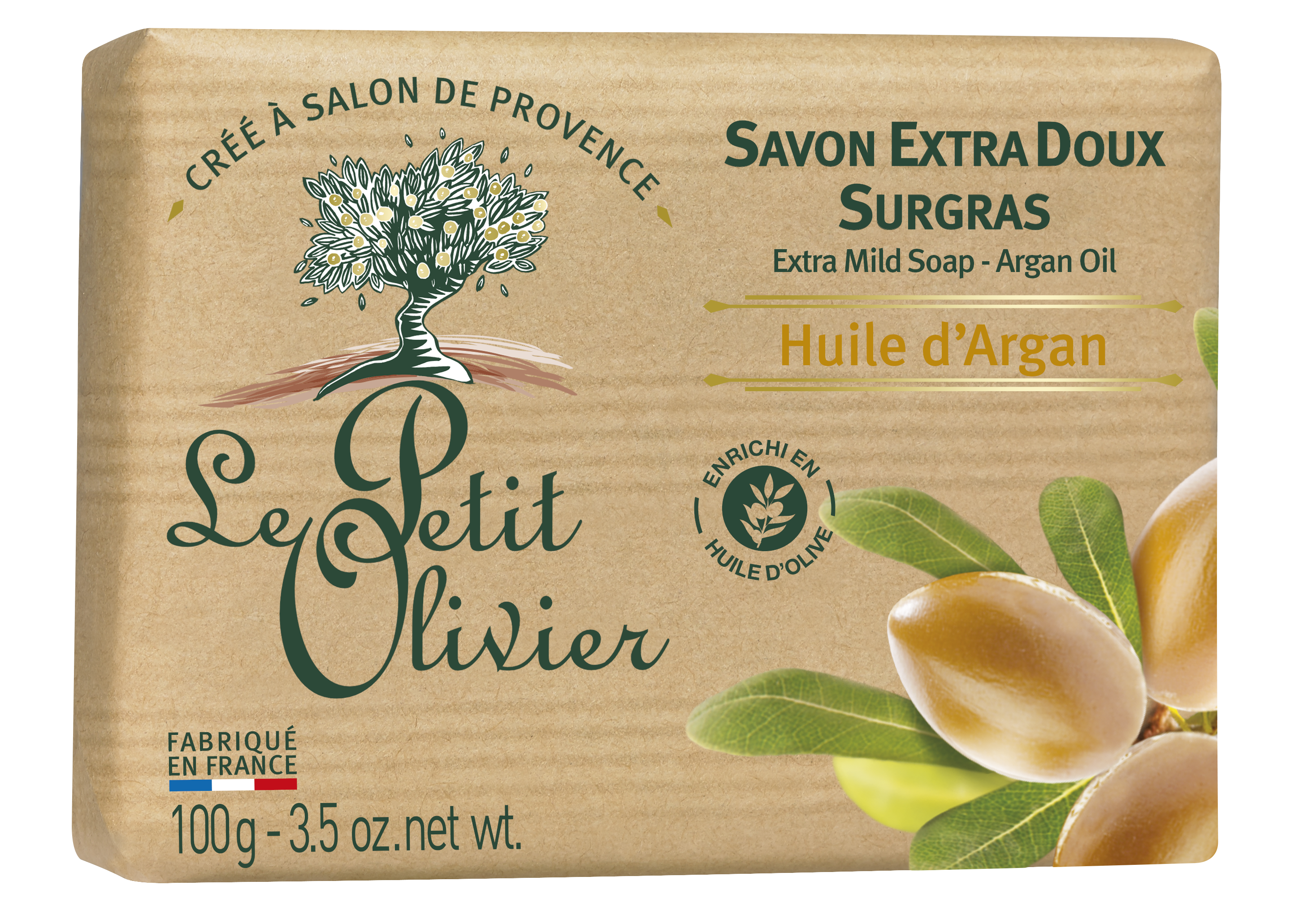Le Petit Olivier savon extra doux huile d'argan 100 g