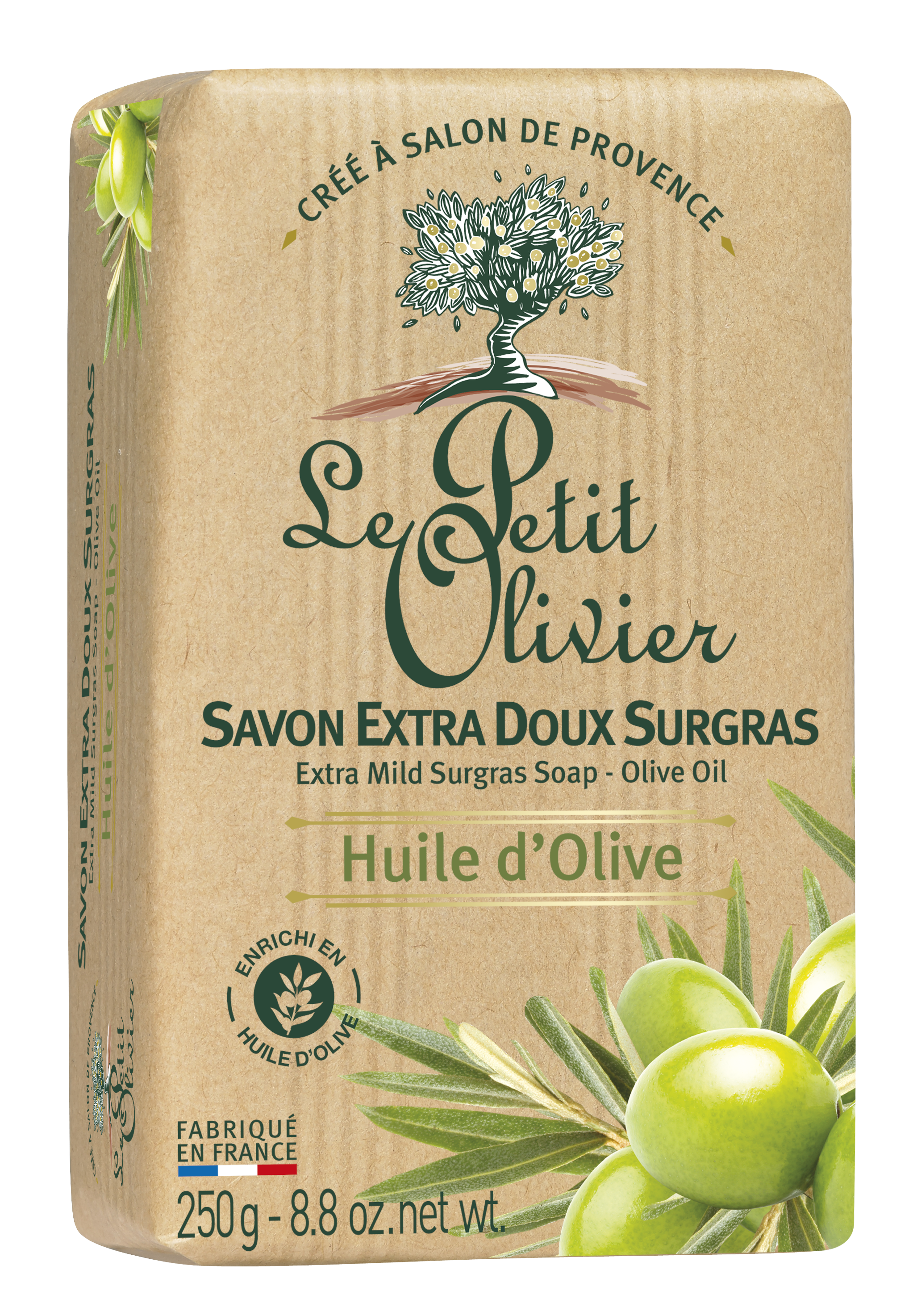 Le Petit Olivier savon extra doux huile d’olive 250 g