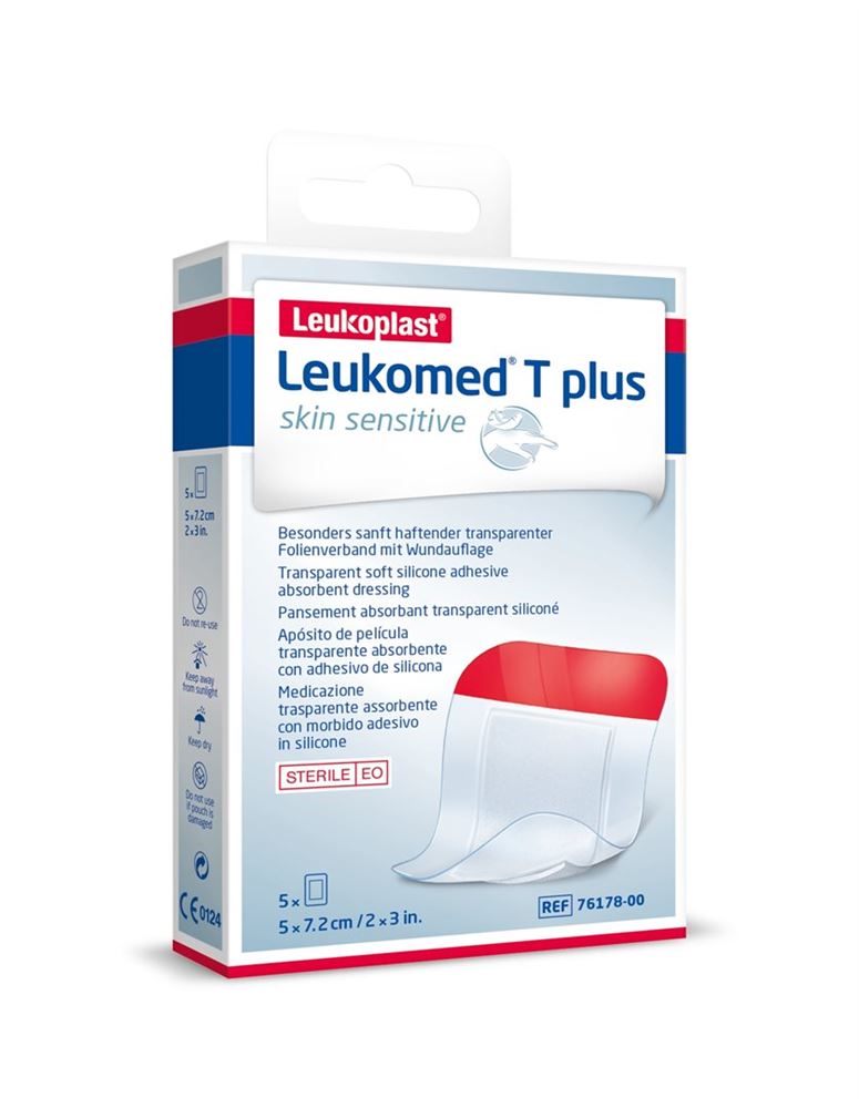 Leukomed T plus skin sensitive 5×7.2cm 5 Stk