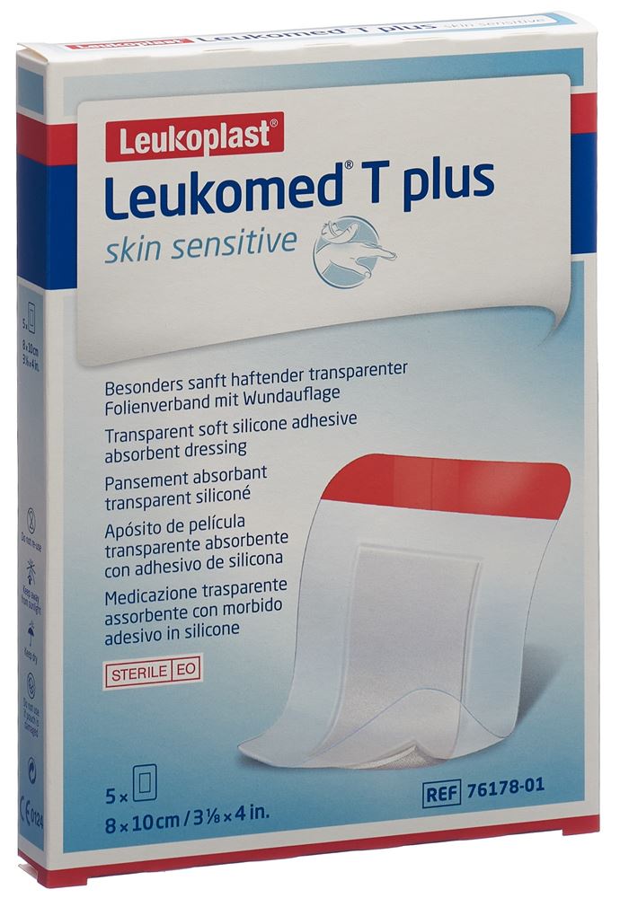 Leukomed T plus skin sensitive 8x10cm 5 Stk