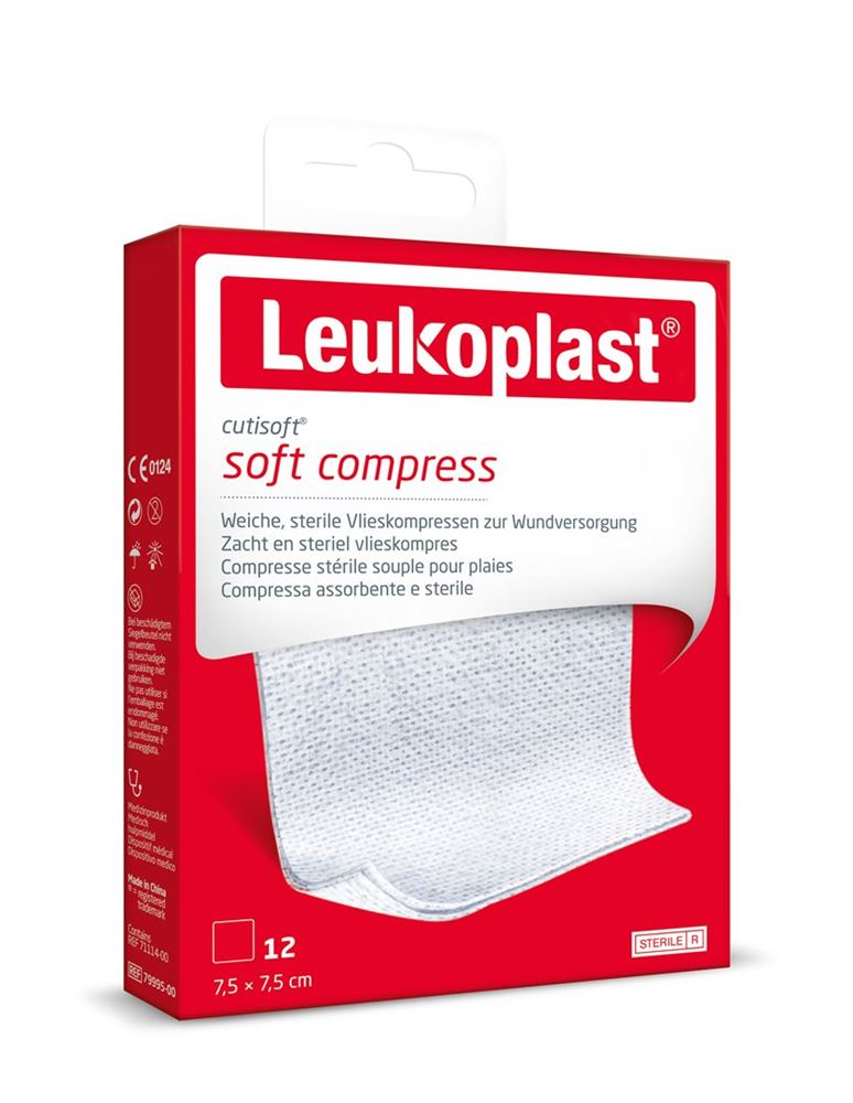Leukoplast Cutisoft 7.5×7.5cm 12 Stk