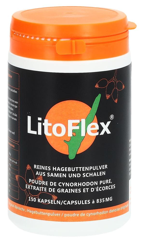 Litoflex Original Dänisches Hagenbuttenpulver Kapseln 150 Stück