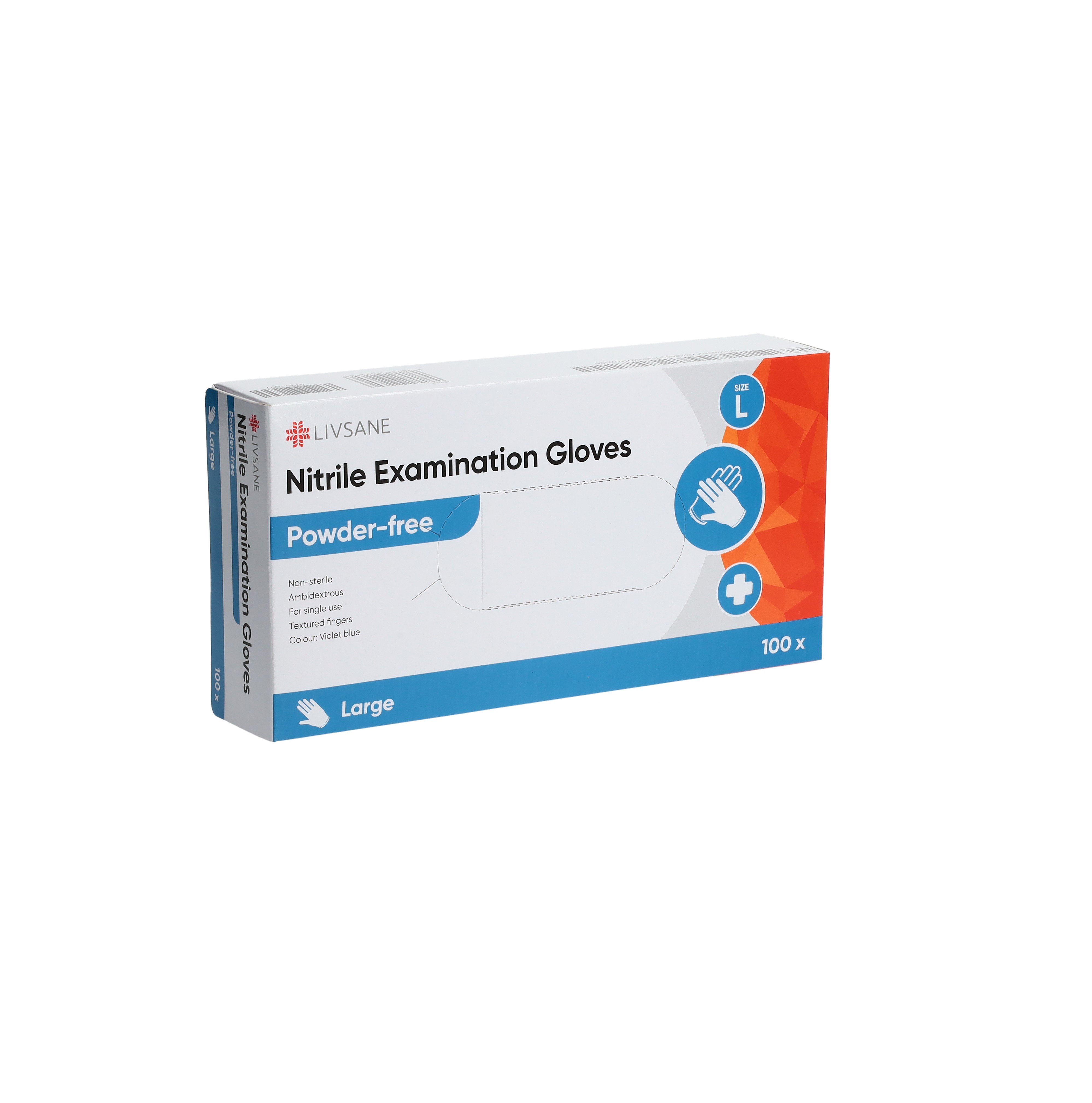 Livsane Nitril-Untersuchungshandschuhe L puderfrei 100 Stk