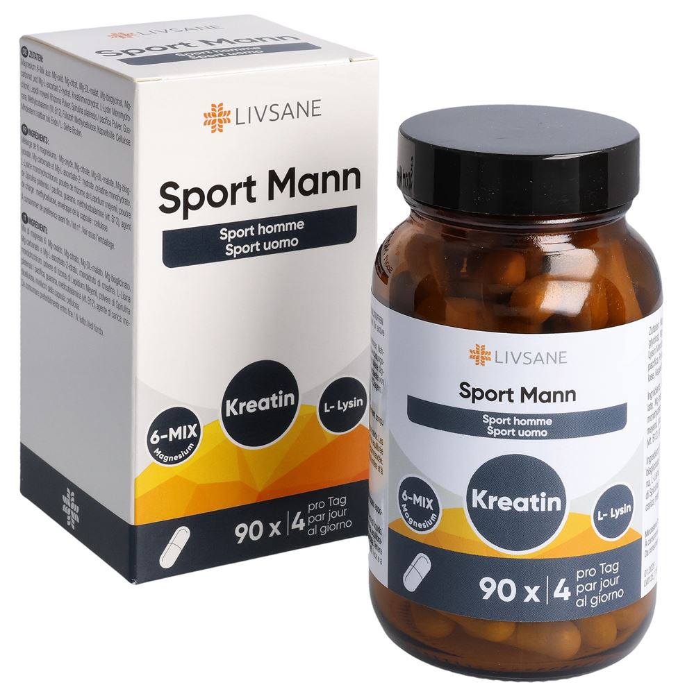 Livsane Sport Mann Kaps Glas 90 Stk