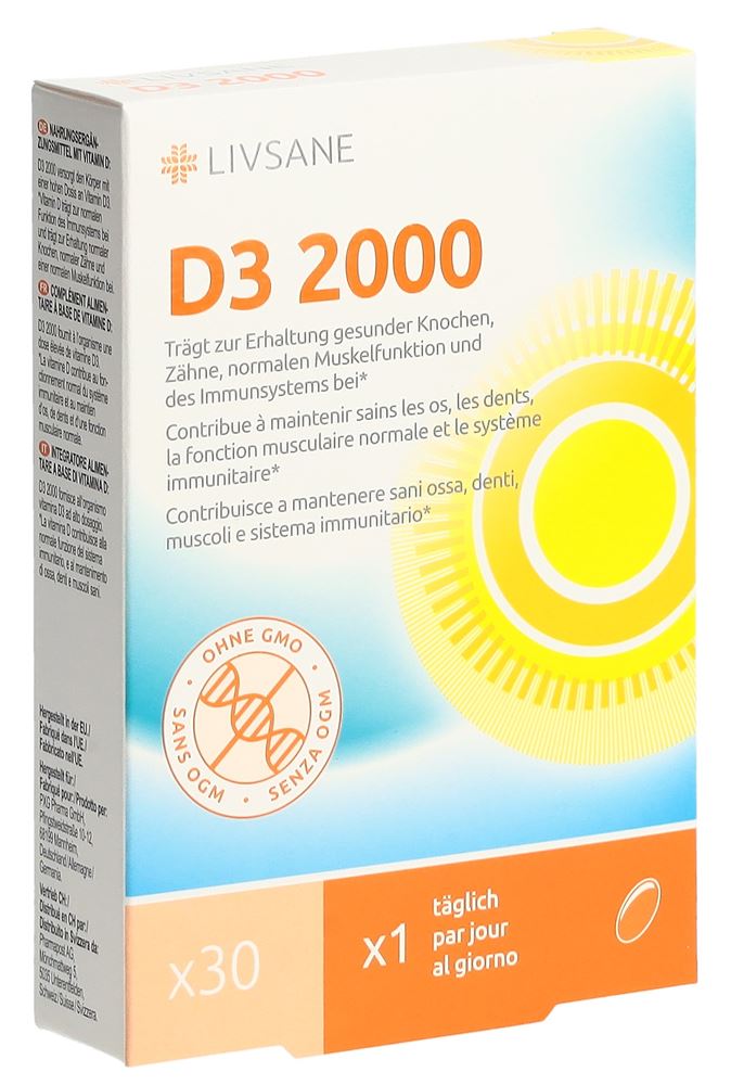 Livsane Vitamin D3 2000 Weichkaps 30 Stk