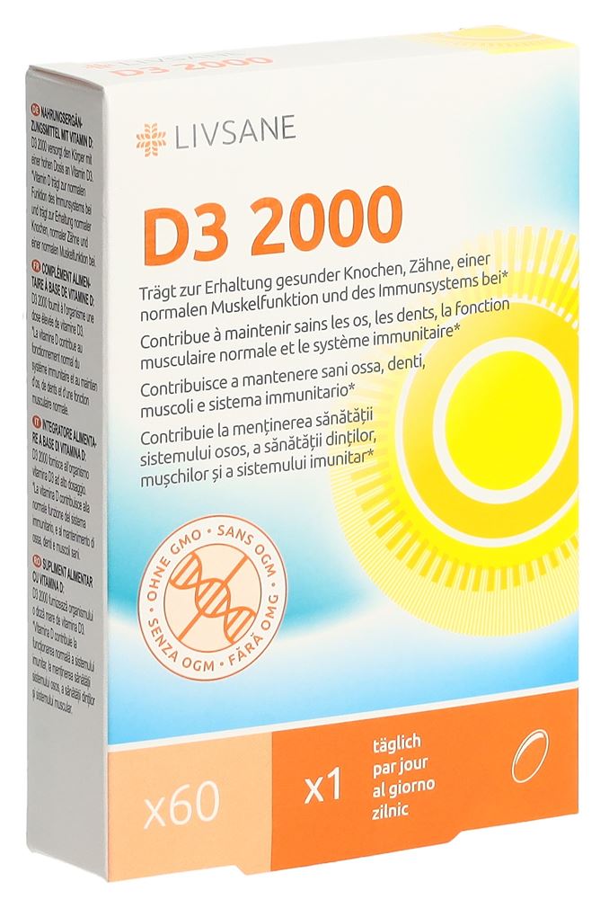 Livsane Vitamin D3 2000 Weichkaps 60 Stk