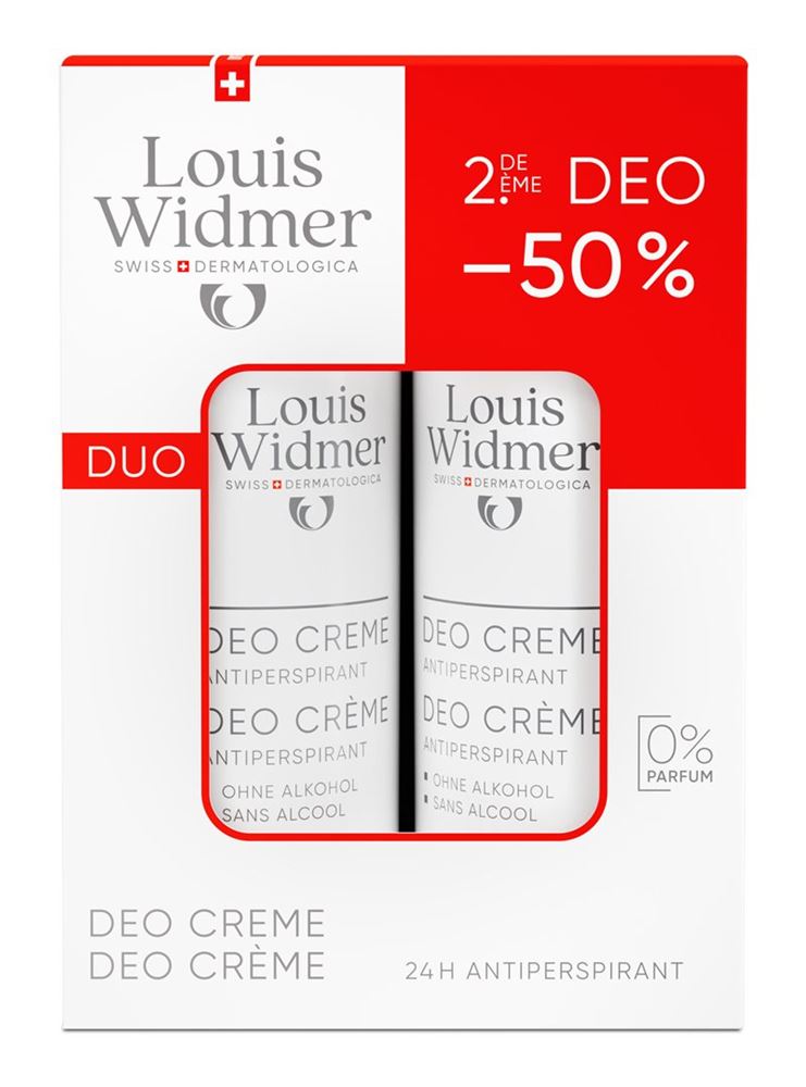Louis Widmer Deo-Duo Creme Antiperspirant ohne Parfum 2 x 40 ml