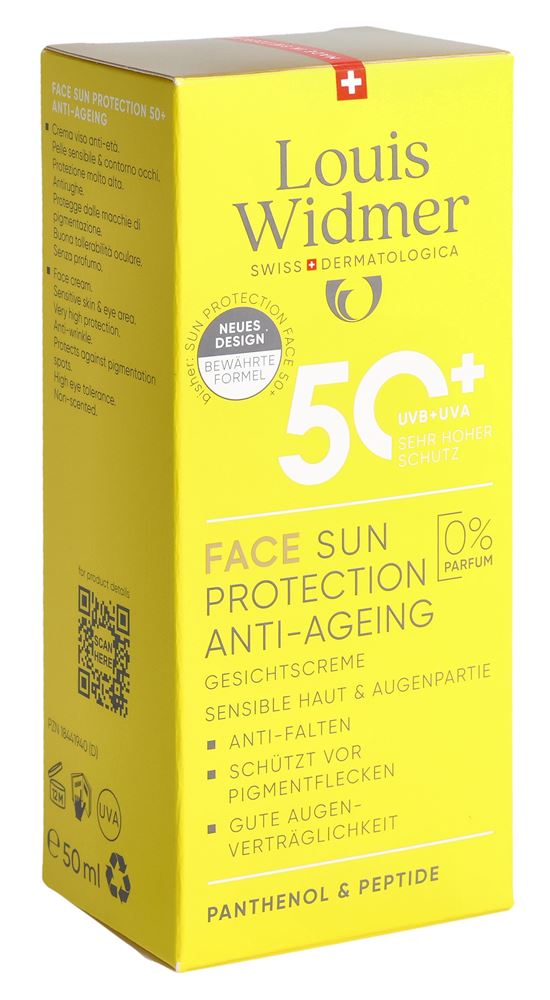 Louis Widmer Face Sun Protection Anti-Aging Lsf50+ ohne Parfum 50 ml