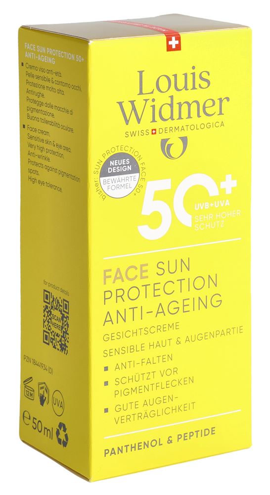 Louis Widmer Face Sun Protection Anti-Aging Lsf50+ parfumiert 50 ml