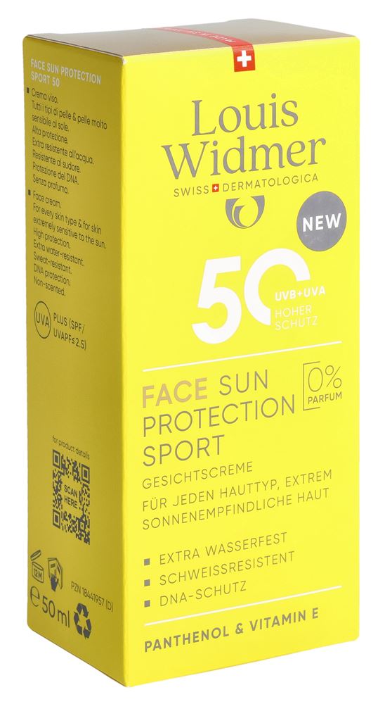 Louis Widmer Face Sun Protection Sport Lsf50 ohne Parfum 50 ml