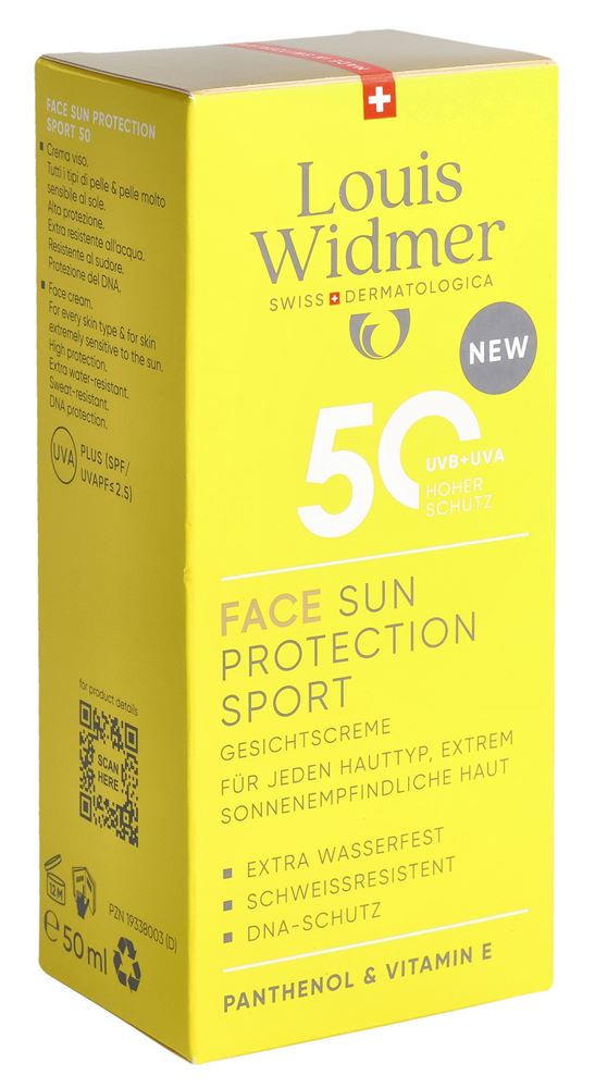 Louis Widmer Face Sun Protection Sport Lsf50 parfumiert 50 ml