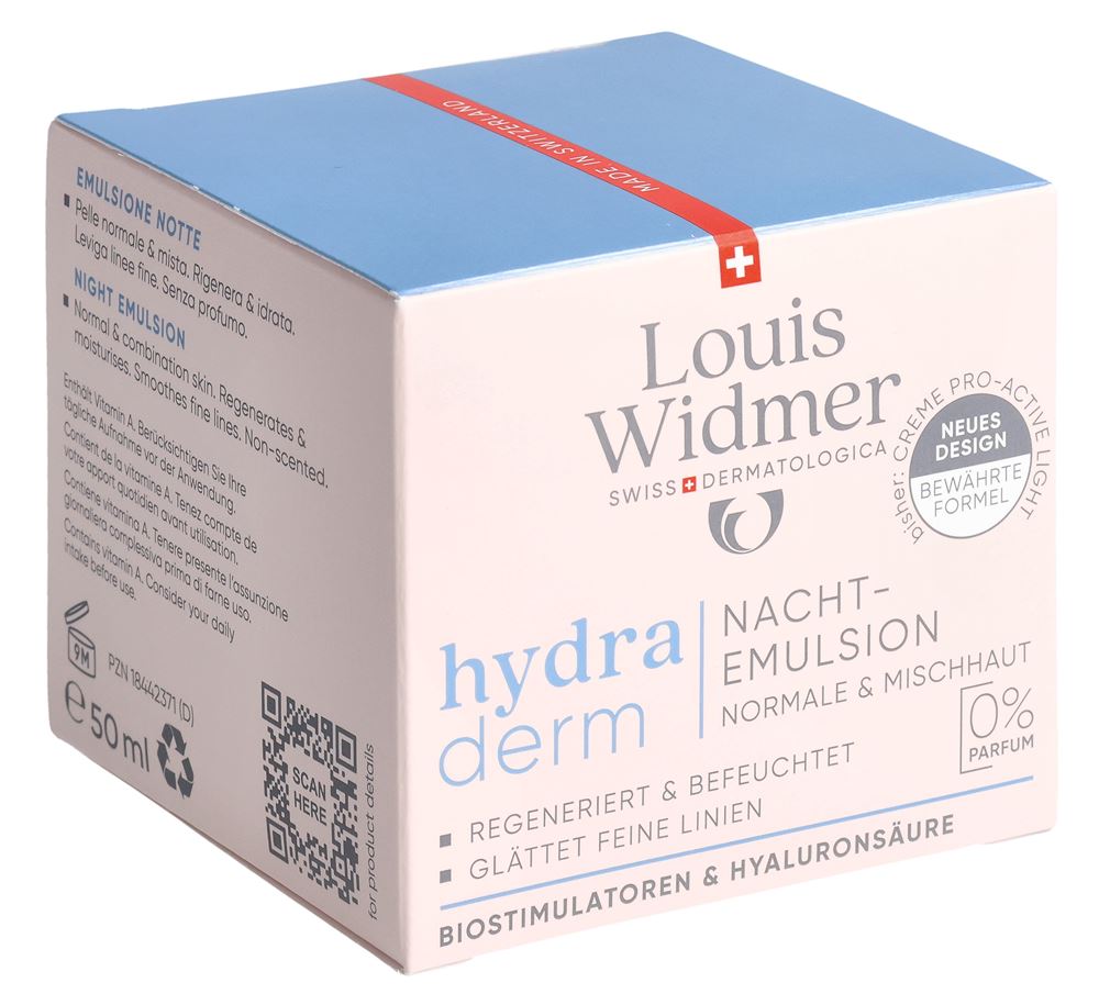 Louis Widmer Hydraderm Nachtemulsion ohne Parfum 50 ml