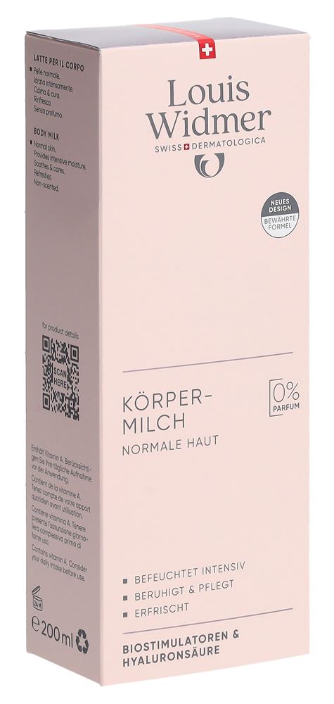 Louis Widmer Körpermilch ohne Parfum 200 ml