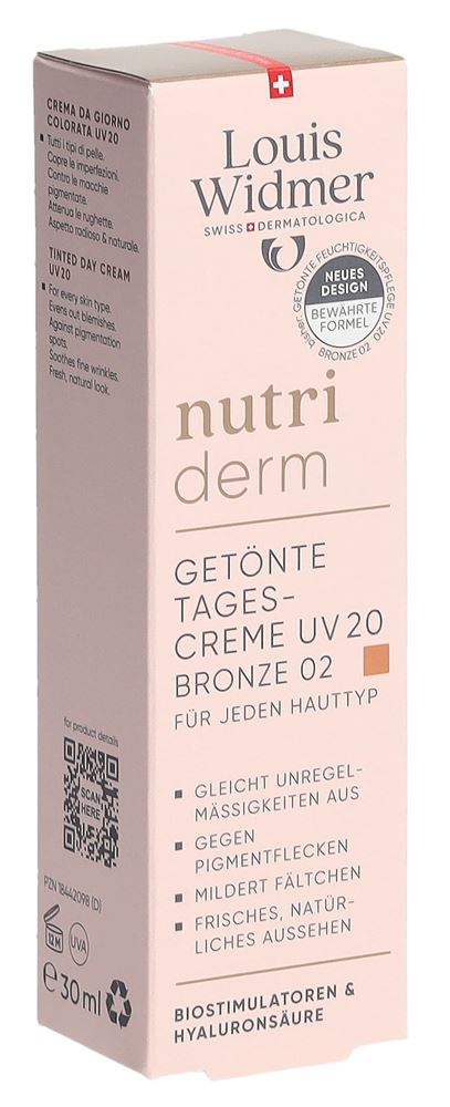 Louis Widmer Nutriderm getönte Tagescreme Uv20 bronze 02 parfumiert 30 ml