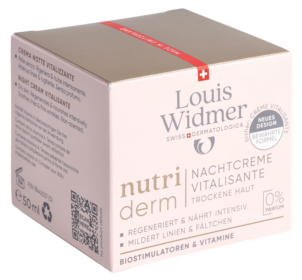 Louis Widmer Nutriderm Nachtcreme Vitalisante ohne Parfum 50 ml