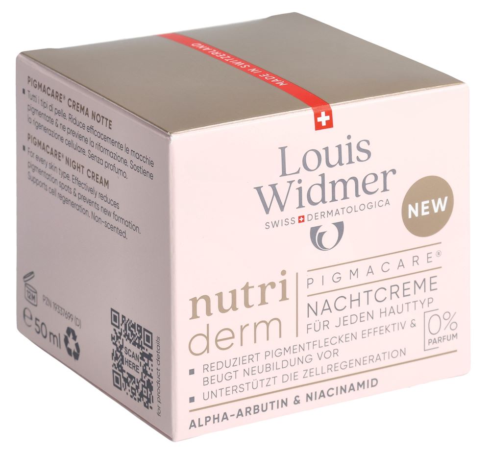 Louis Widmer Nutriderm Pigmacare Nachtcreme ohne Parfum 50 ml