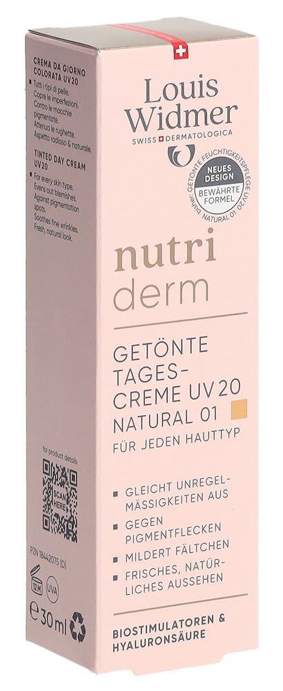 Louis Widmer Nutriderm Tagescreme getönt Uv20 natural 01 parfumiert 30 ml
