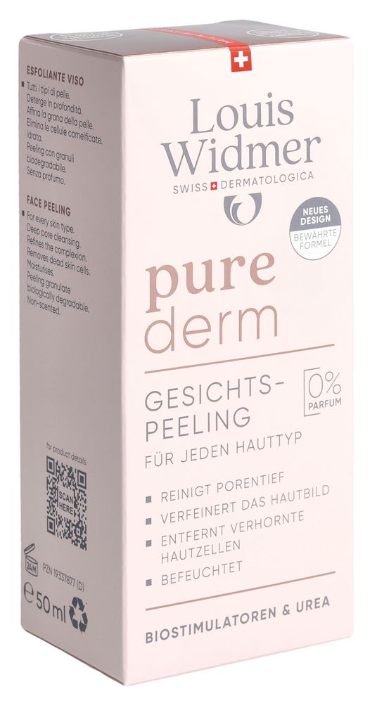 Louis Widmer Purederm Gesichtspeeling ohne Parfum 50 ml