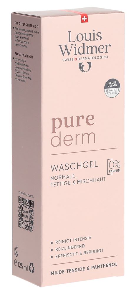 Louis Widmer Purederm Waschgel ohne Parfum 125 ml