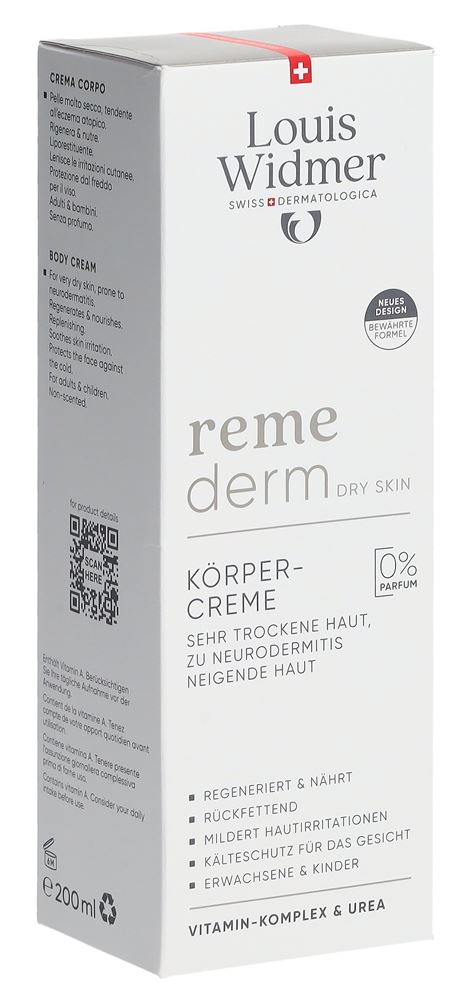 Louis Widmer Remederm Körpercreme ohne Parfum 200 ml