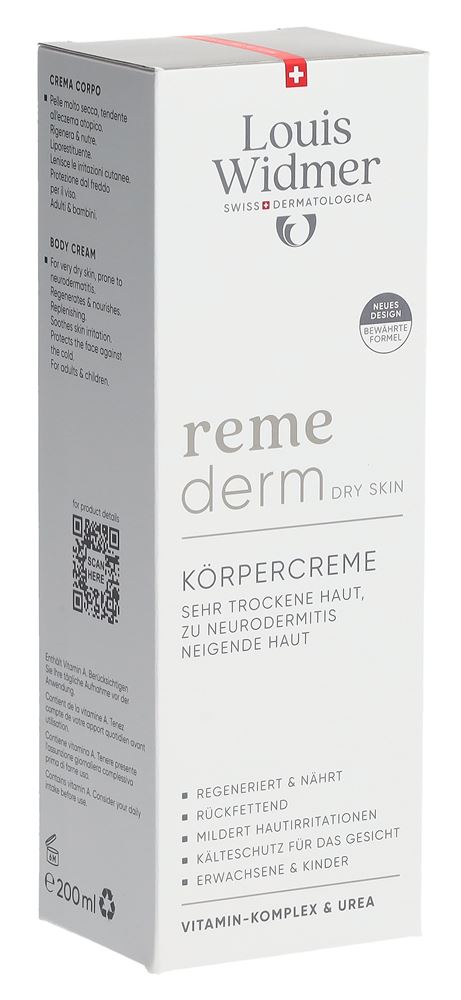 Louis Widmer Remederm Körpercreme parfumiert 200 ml