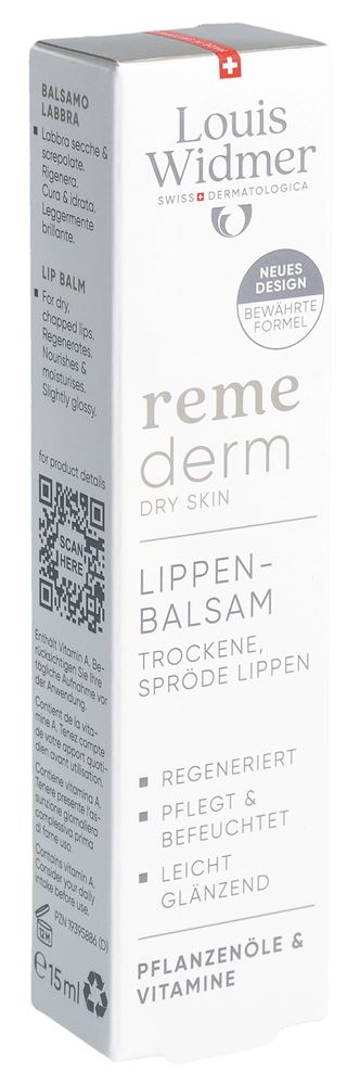 Louis Widmer Remederm Lippenbalsam parfumiert 15 ml
