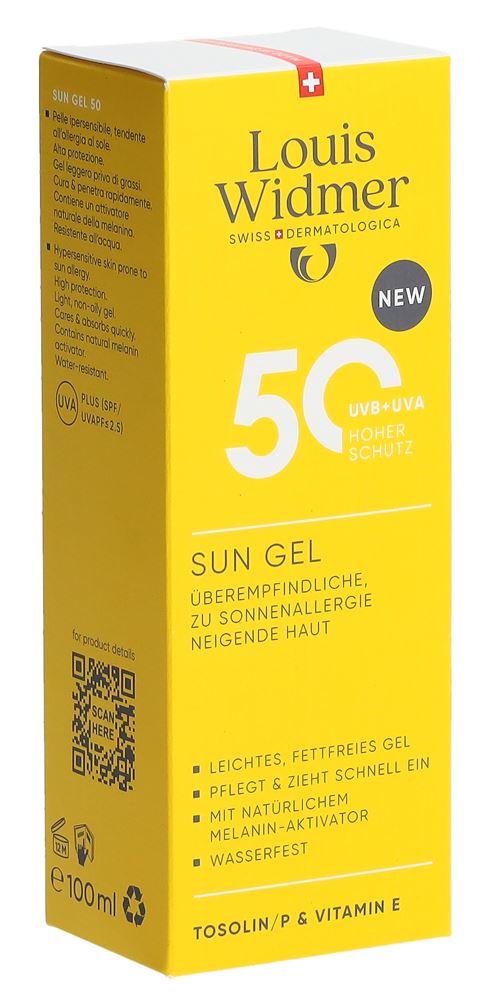 Louis Widmer Sun Gel Lsf50 parfumiert 100 ml