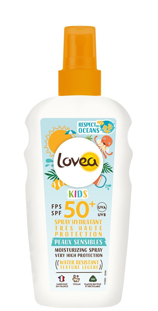 Lovea Feuchtigkeitsspray Spf50+ sehr hoher Schutz Kinder 150 ml