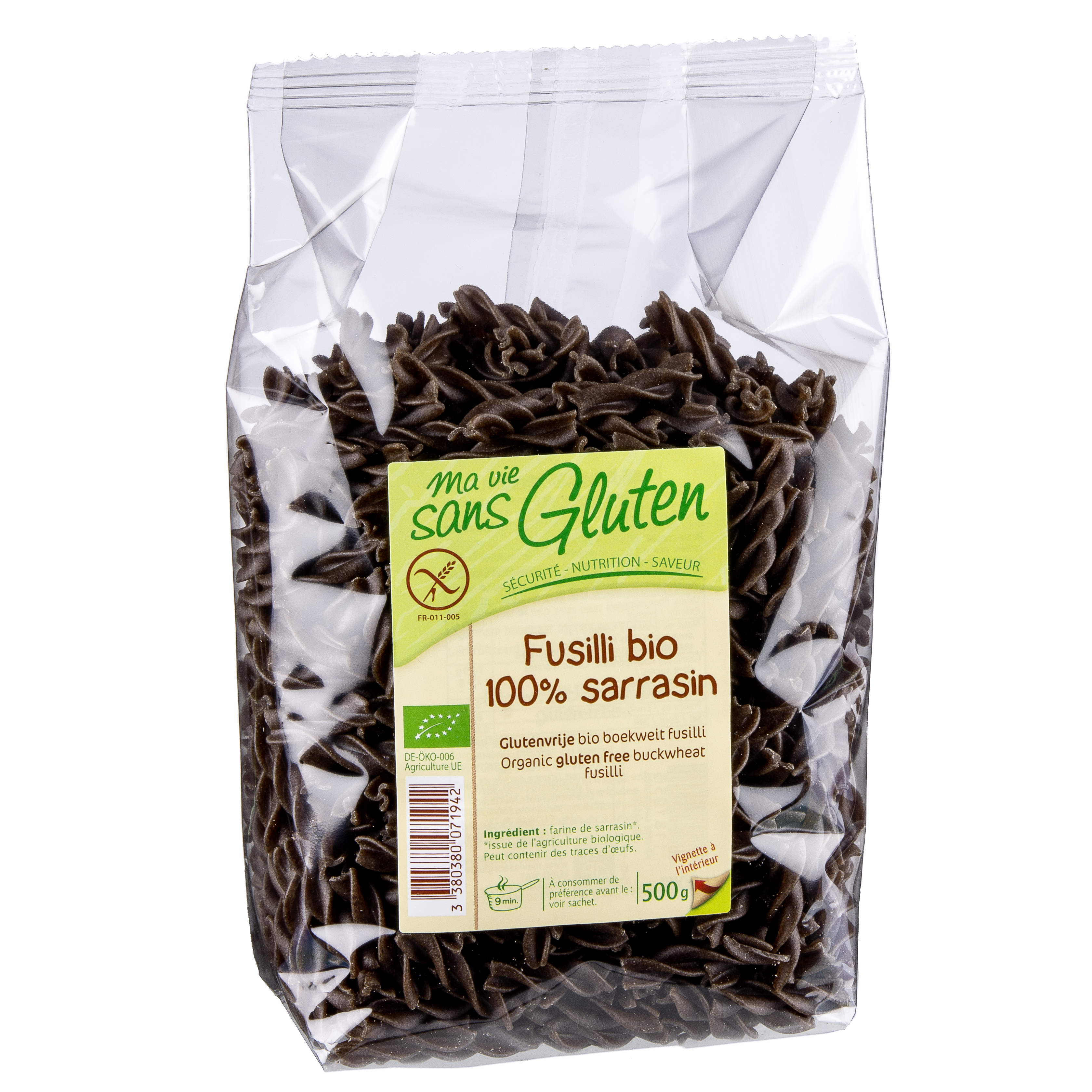 ma vie sans Gluten Fusilli 100% Buchweizen 500 g