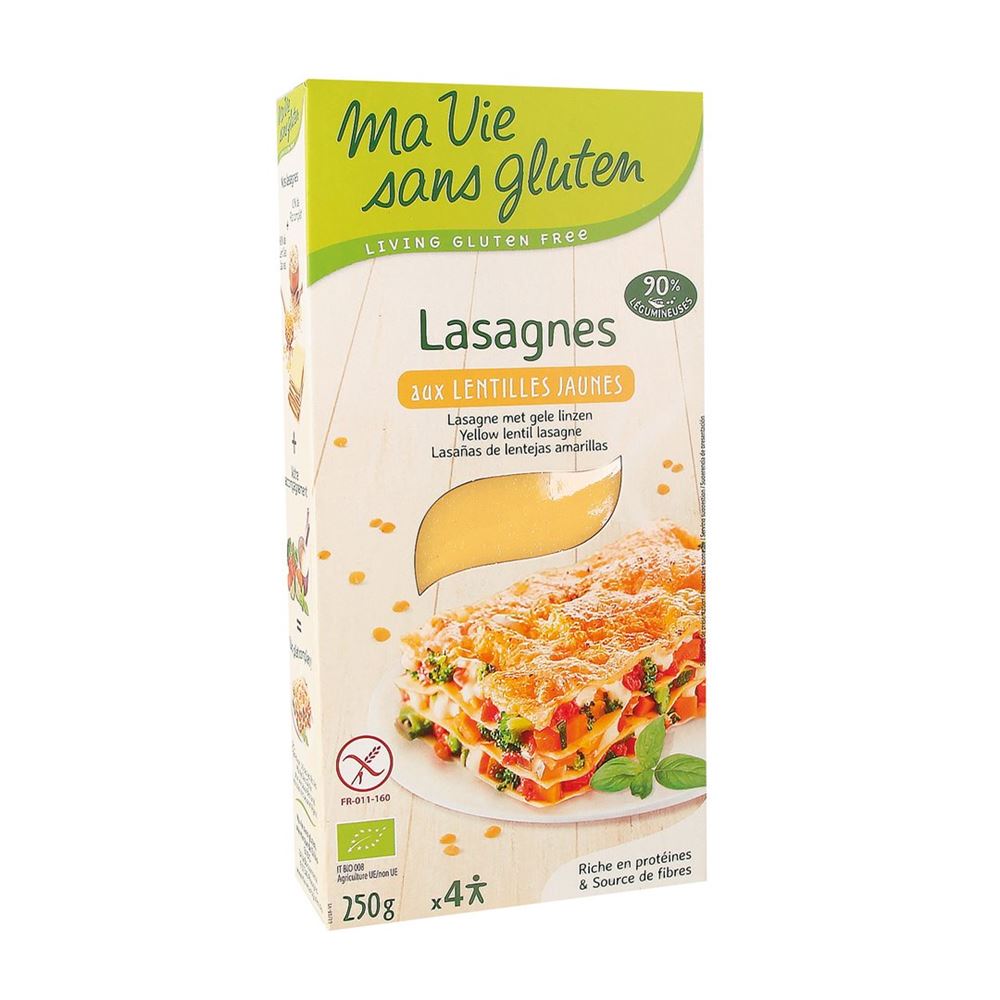 ma vie sans Gluten Lasagne gelbe Linsen 250 g